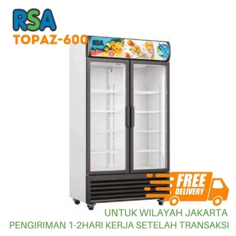 Jual Display Cooler Rsa Topaz Topaz Showcase Pintu Liter