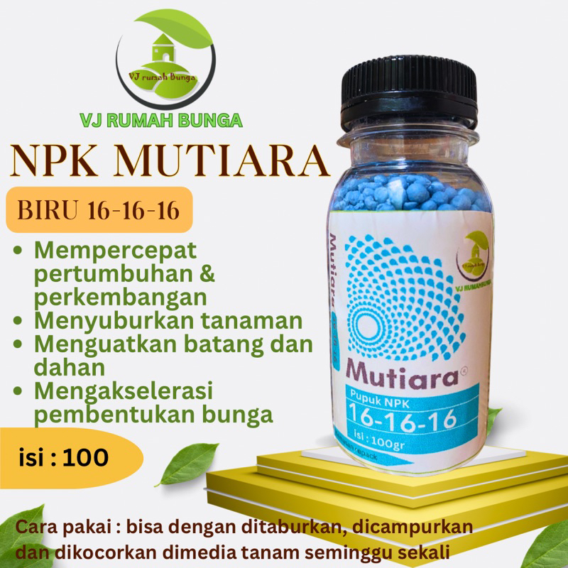 Jual Pupuk Pertumbuhan Dan Perkembangan Npk Mutiara Biru 16 16 16 Isi