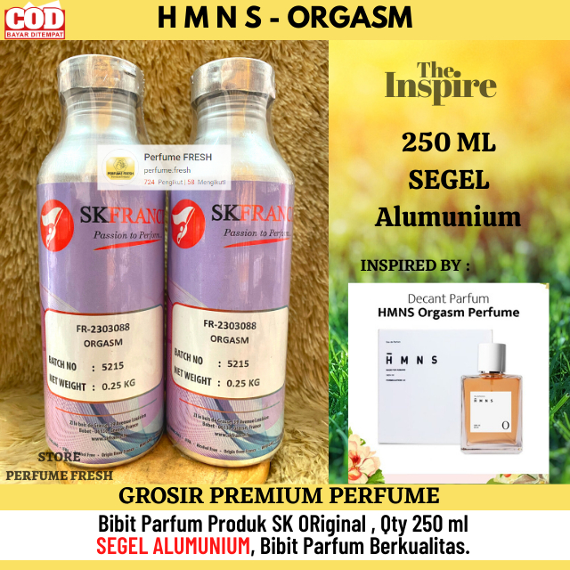 Jual Parfum Bibit Murni Hmns Orgasm Kemasan Ml Segel Sk France