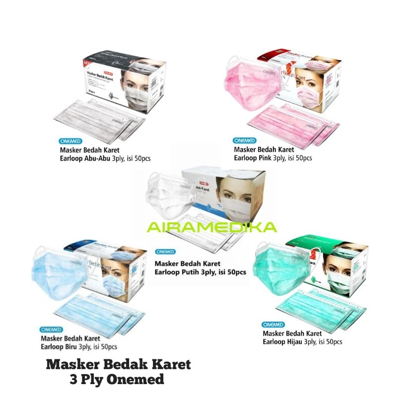 Jual Masker Bedah Earloop Ply Onemed Per Box Isi Pcs Masker