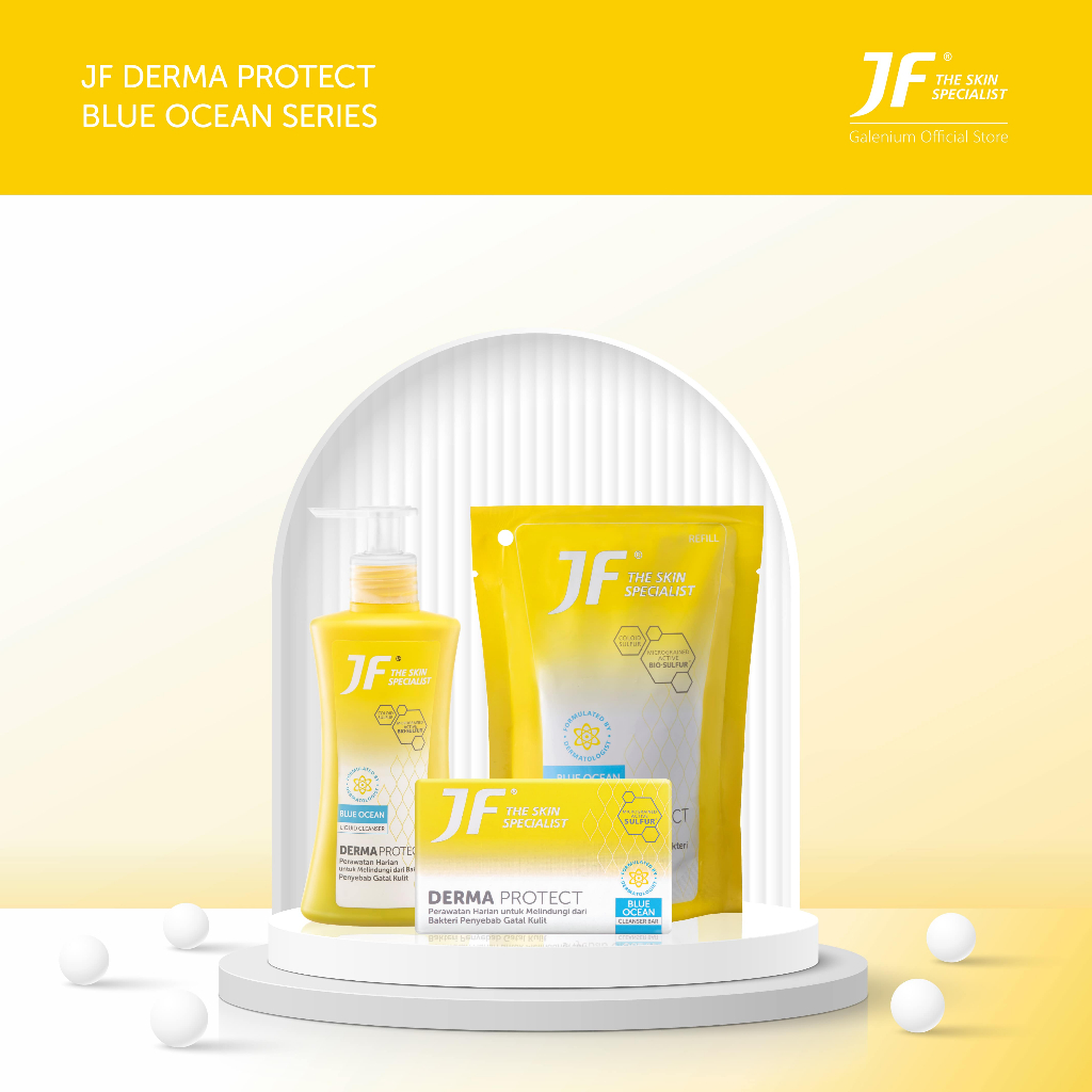 Jual JF Derma Protect Blue Ocean Bar 90gr Cleanser Liquid Bottle