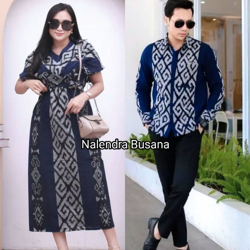 Jual READY STOCK BAJU TENUN COUPLE DRESS TENUN KEMEJA TENUN PRIA BAJU