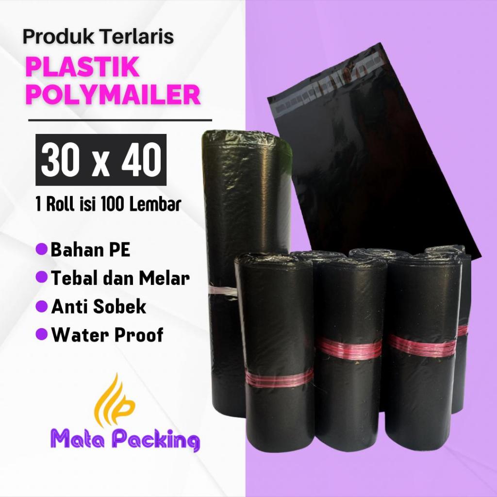 Jual PLASTIK PACKING POLYMAILER PE 30 X 40 POLIMER ISI 100 LEMBAR