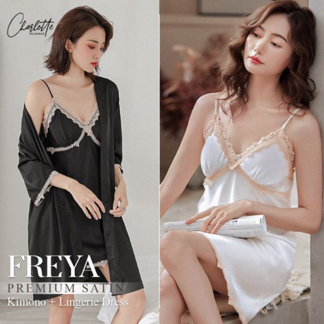 Jual CHARLOTTE Freya Set Lingerie Seserahan Dress Kimono Premium