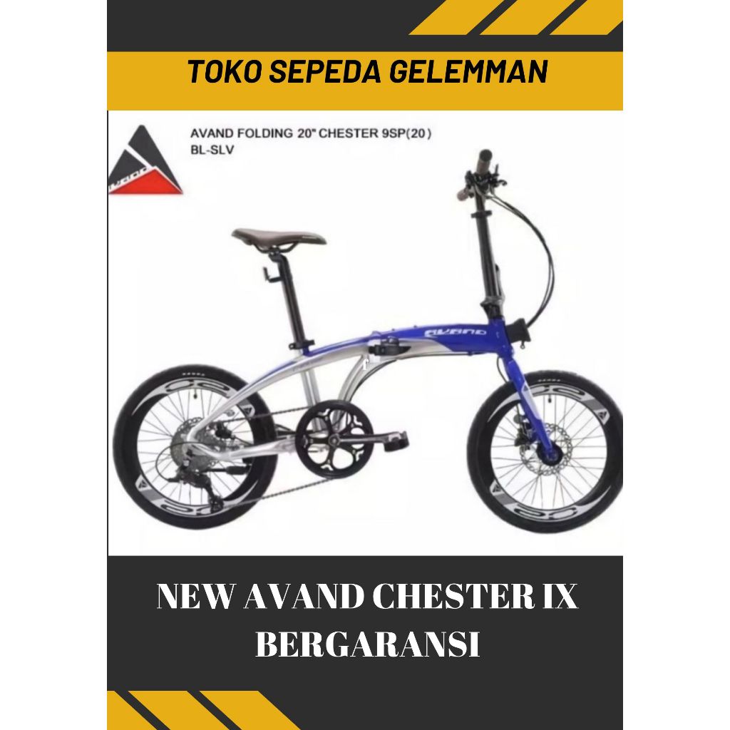 Jual Sepeda Lipat Inch Avand Chester Speed Alloy Cakram Hidrolik