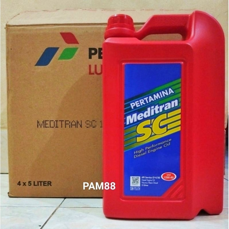 Jual Oli Meditran SC 5 Liter 15 W Sae 40 1 Dus 4 Btl Shopee