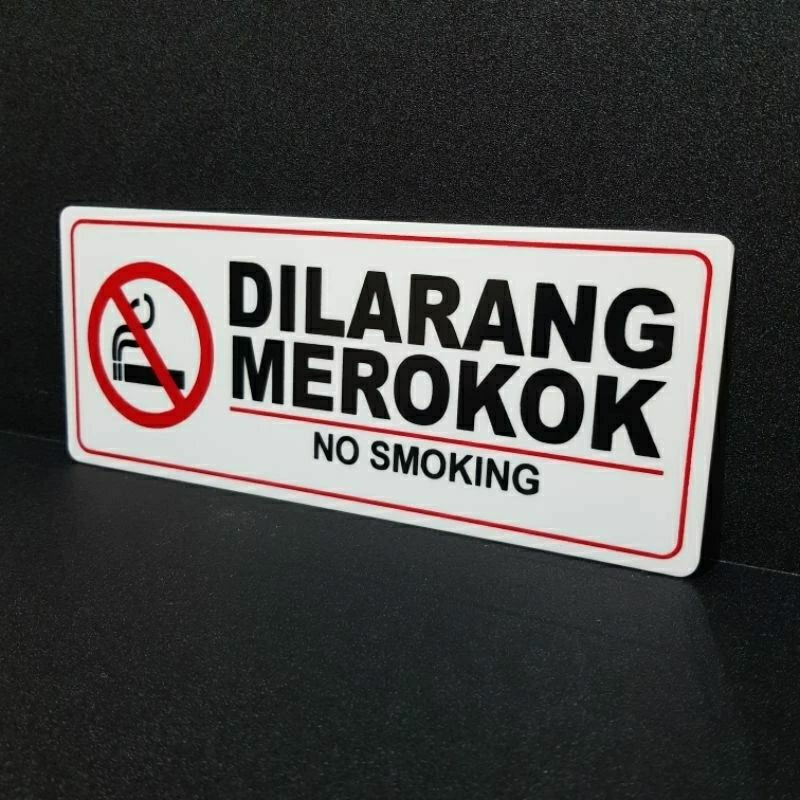 Jual Papan Akrilik Dilarang Merokok Sign Akrilik Dilarang Merokok Sign