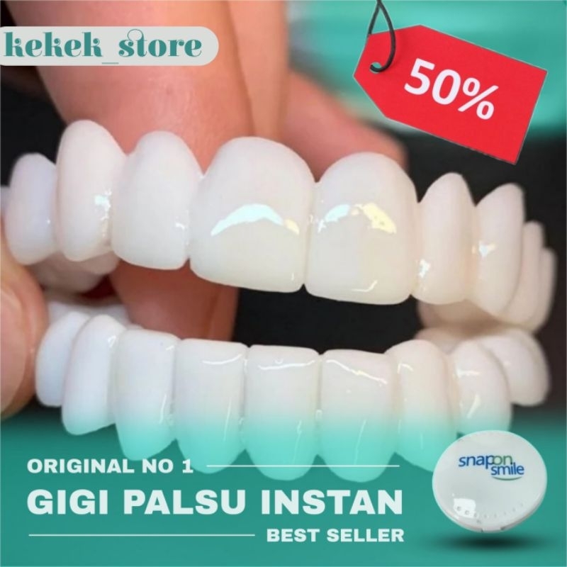 Jual Gigi Palsu Instan Atas Bawah Original Snap On Smile Veneer