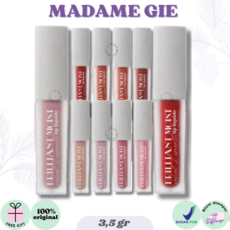 Jual Madame Gie Brilliant Moist Velvet Smooth Lip Liquide Gr