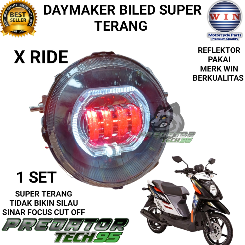 Jual LAMPU DEPAN DAYMAKER DAYMEKER BILED LED HID YAMAHA XRIDE X RIDE