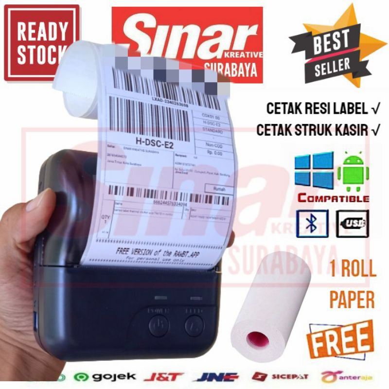 Jual PRINTER BLUETOOTH THERMAL 80MM X80B CETAK RESI ANDROID DAN STRUK