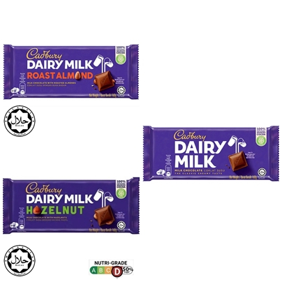 Jual Cadbury Diary Milk Chocolate G Roasted Almond Milk Hazelnut