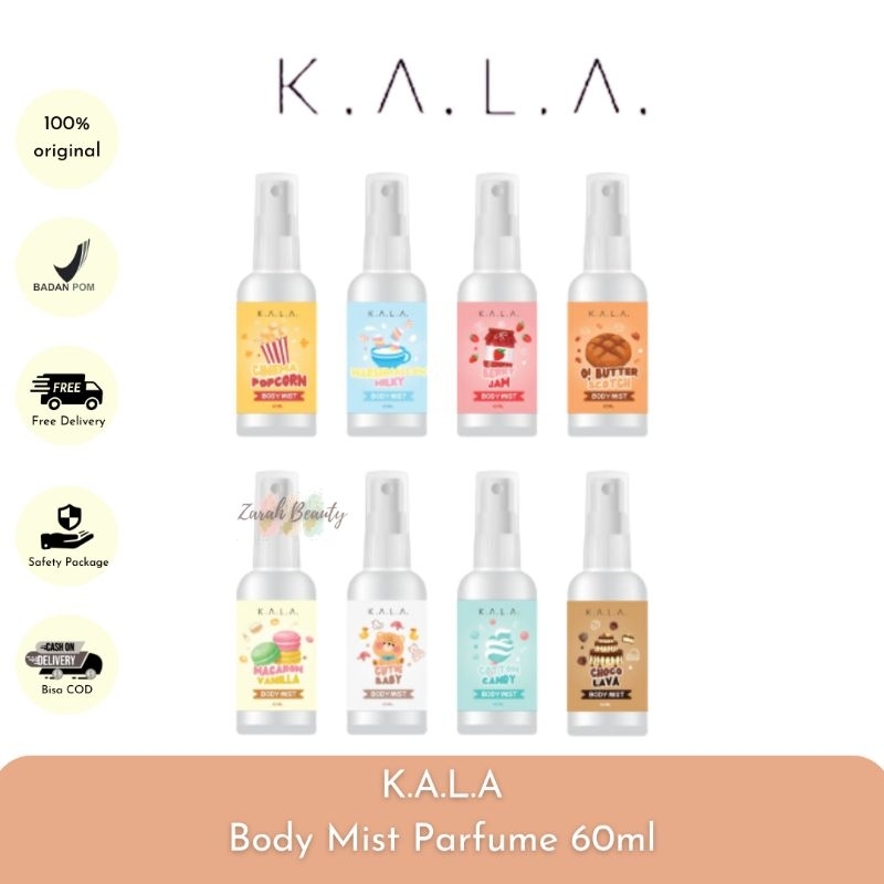 Jual Kala Body Mist Parfum Body Mist By Kala Cutie Baby Caramel