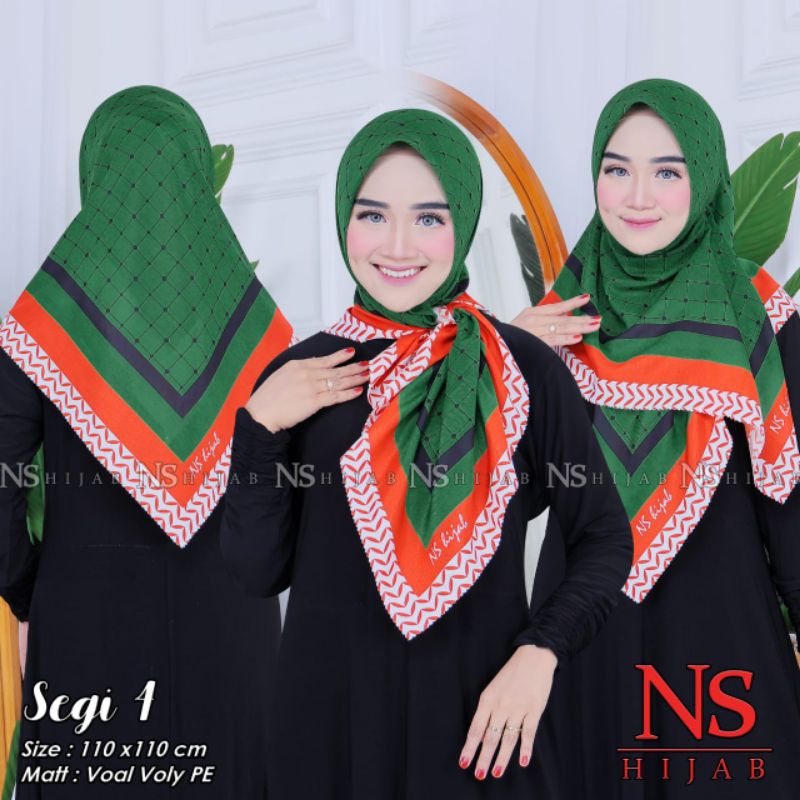 Jual Hijab Jilbab Kerudung Segiempat VOAL Palestina Premium By NSHijab