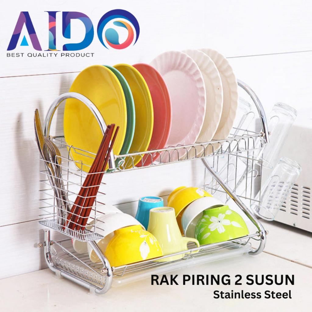 Jual Promo Best Seller Rak Piring Stainless Minimalis Susun