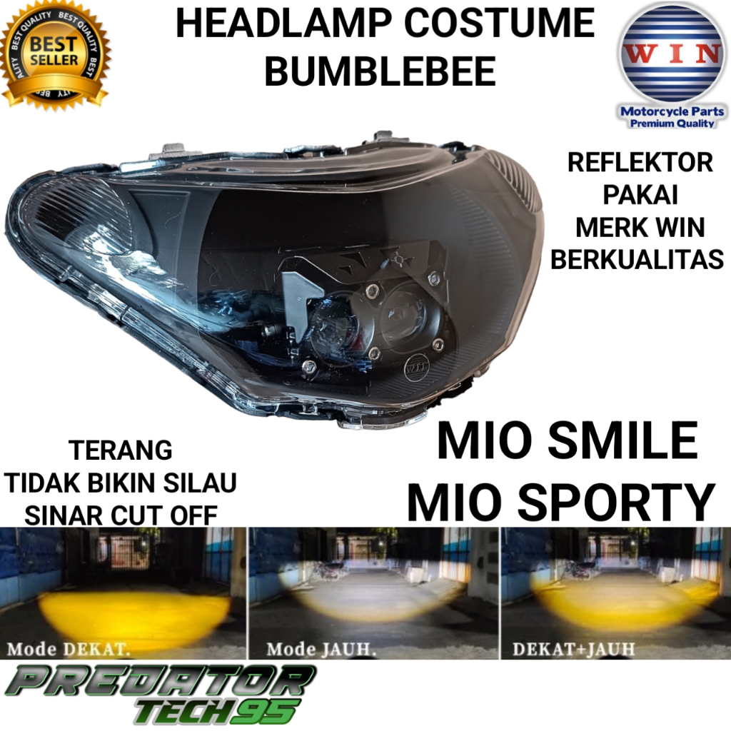 Jual LAMPU DEPAN DAYMAKER DAYMEKER LED HID BUMBLEBEE YAMAHA MIO SMILE