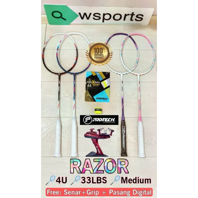 Jual Raket Badminton Protech Razor Original Shopee Indonesia