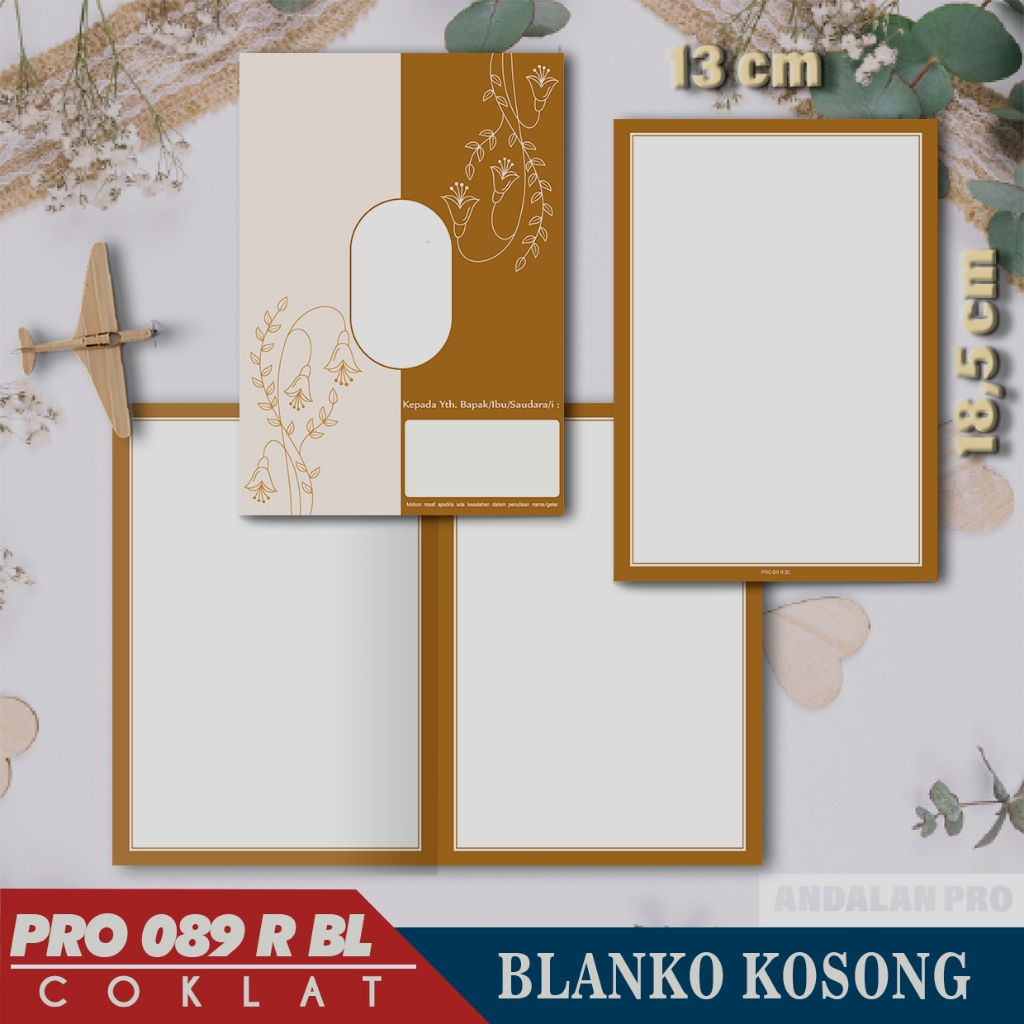 Jual Pro R Bl Coklat Blanko Undangan Pernikahan Khitanan