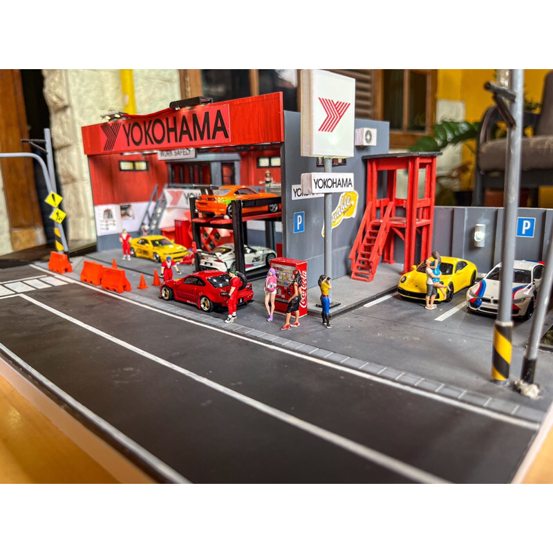 Jual Diorama Bengkel Yokohama Garage 1 64 Mini GT Hotwheels Shopee