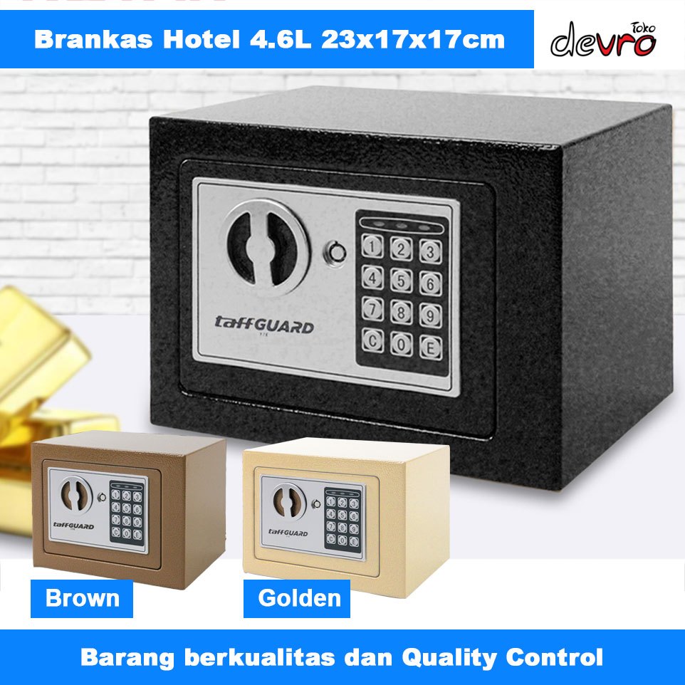 Jual Brankas Mini Electric Password Safe Deposit Box 4 6L 23x17x17cm