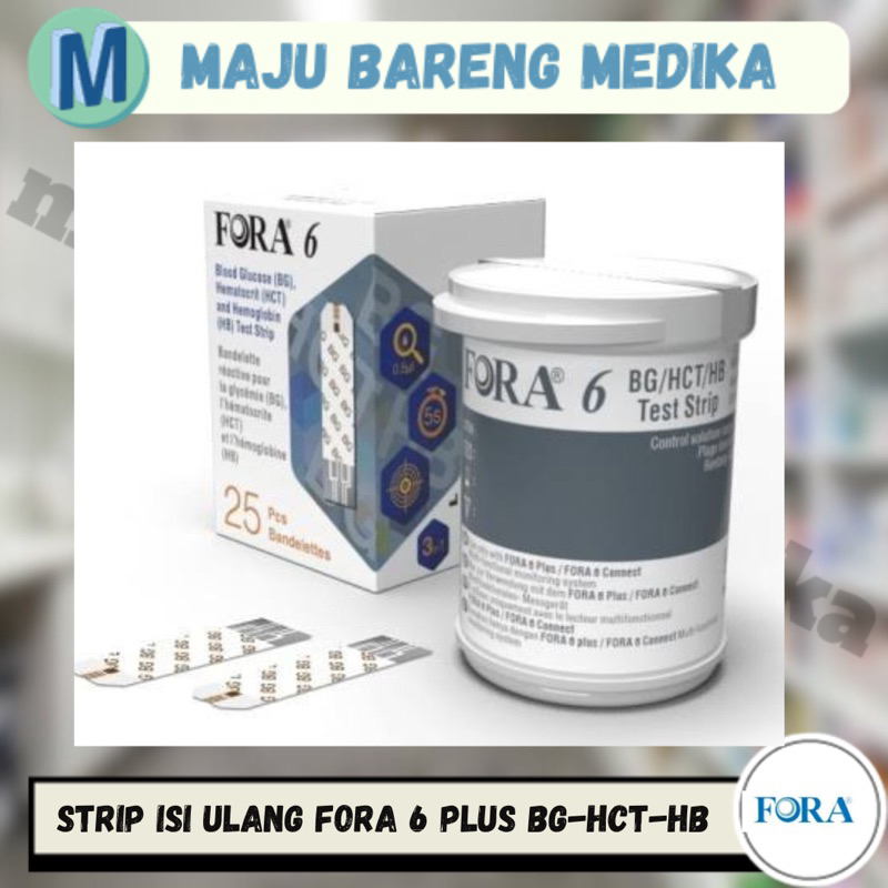 Jual FORA Strip Fora6 3 IN 1 Untuk Pemeriksaan Glukosa Darah