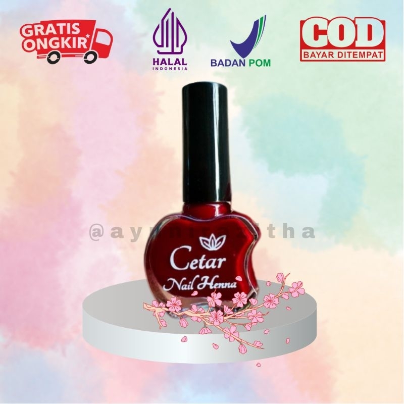 Jual Cetar Nail Henna Ml Kutek Halal Muslimah Inai Kuku Pacar