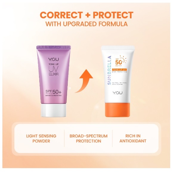 Jual You Y O U New Sunbrella Tone Up Uv Elixir Sunscreen Spf Pa