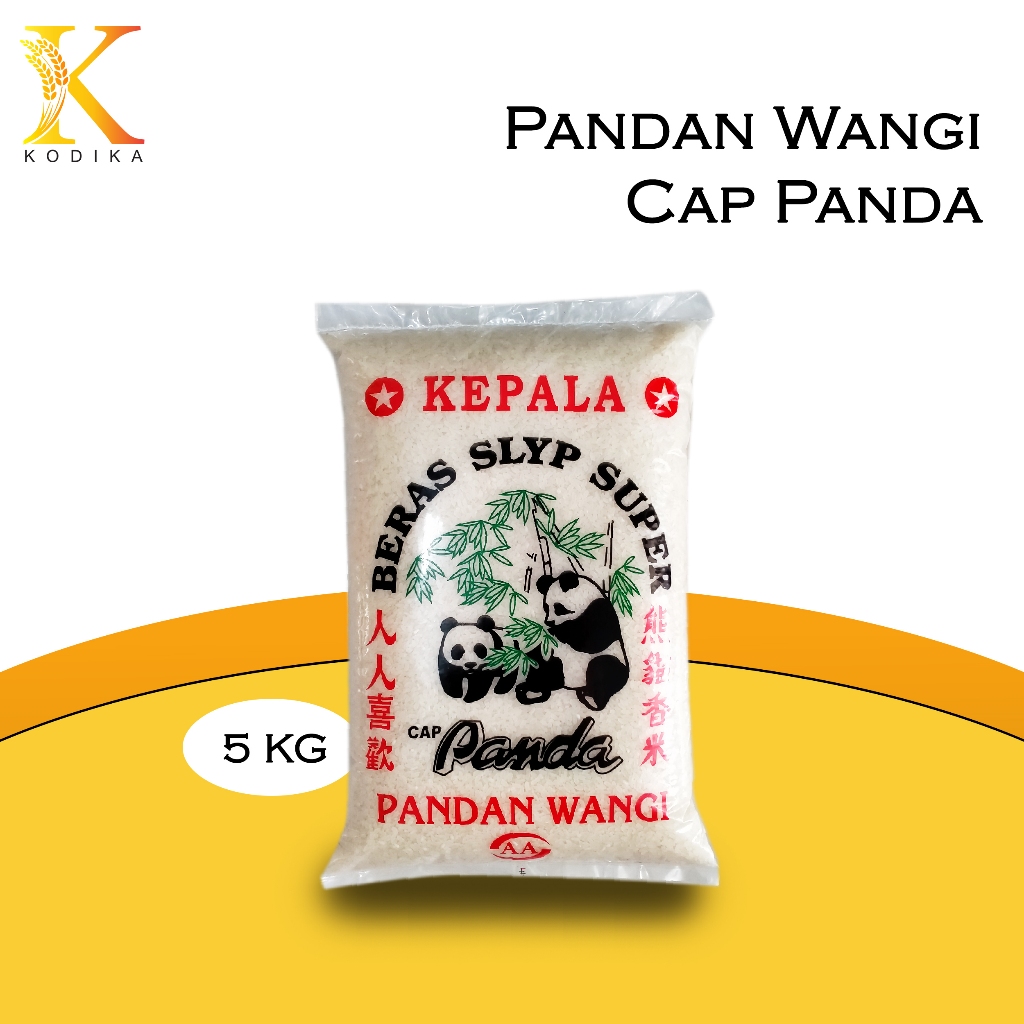 Jual KODIKA Beras Pandan Wangi 5kg Cap Panda Beras Topi Koki Beras