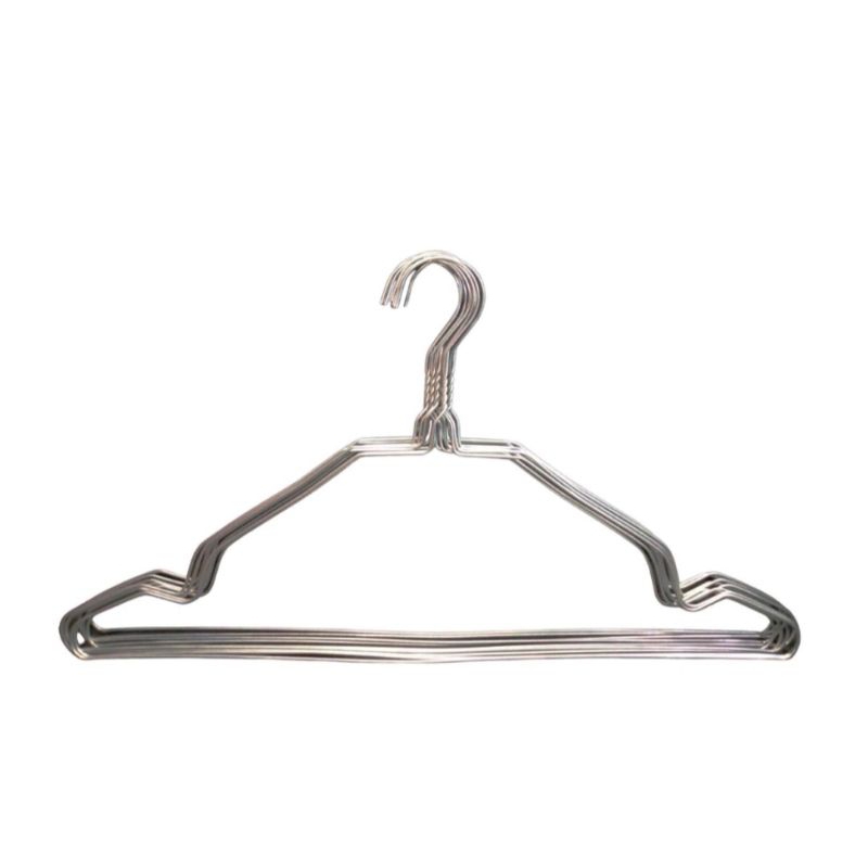 Jual Hanger Baju Stainless Steel Isi 10 Pcs Gantungan Jemuran Pakaian