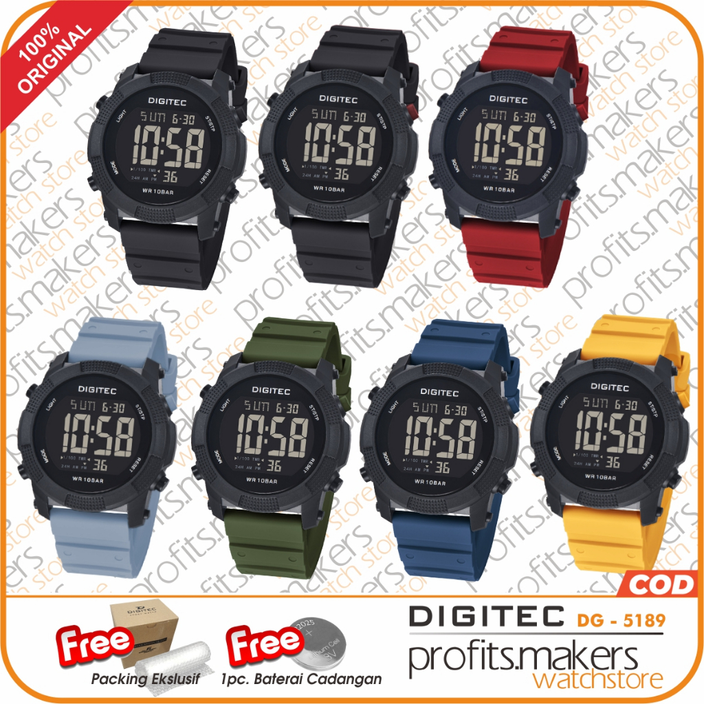 Jual DIGITEC DG 5189 DG 5189 DG5189 Digital Watch Jam Tangan