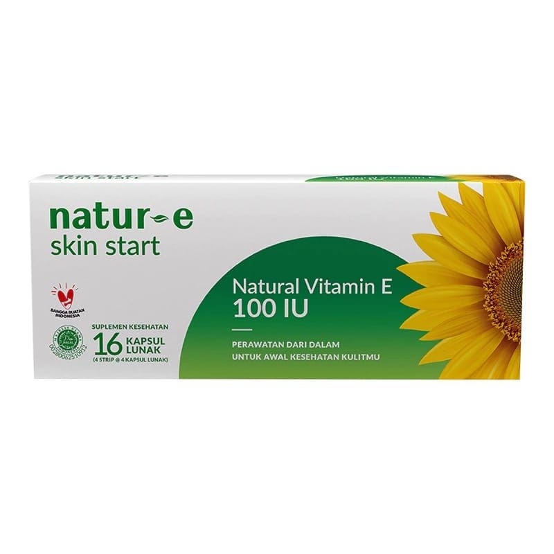 Jual Nature Skin Start Natural Vitamin E 100 IU 16 Kapsul Kemasan