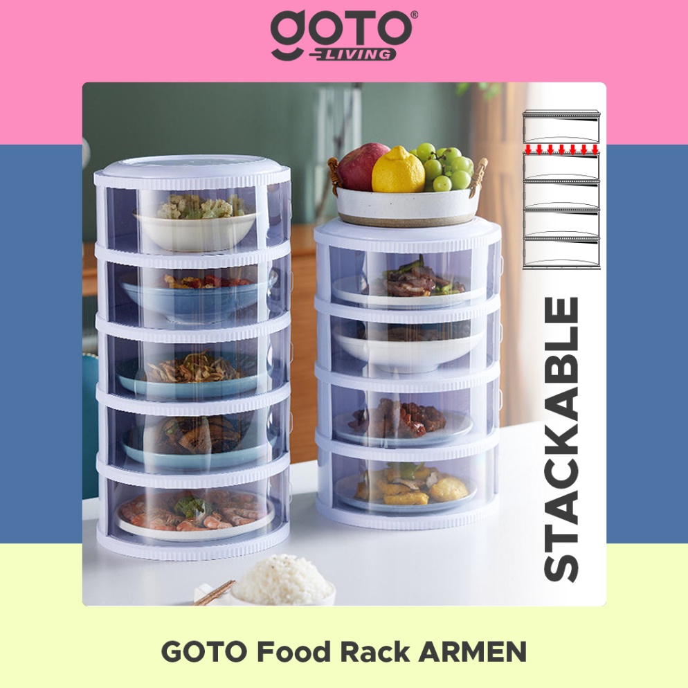 Jual Modern Goto Armen Tudung Saji Food Rack Storage Rantang Susun