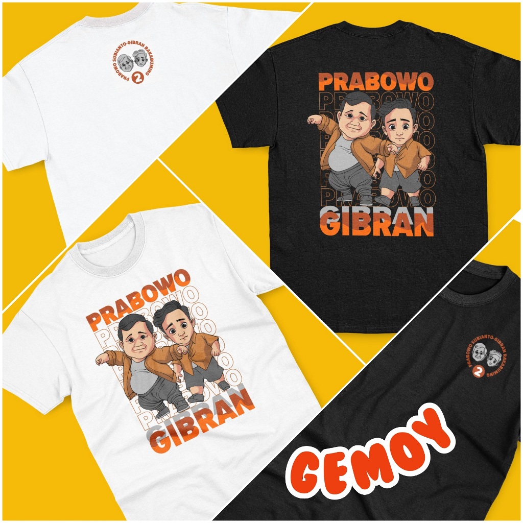 Jual Kaos Prabowo Gibran Gemoy Shopee Indonesia