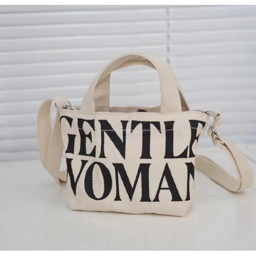 Jual GENTLEWOMAN BLACK WHITE L TAS KEKINIAN MINI BAG HITAM PUTIH