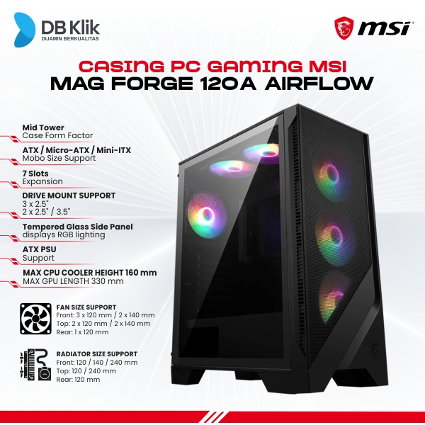 Jual Casing Pc Gaming Msi Forge A Airflow Shopee Indonesia