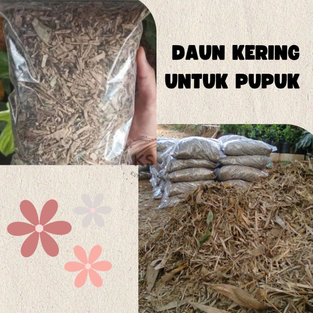 Jual Media Tanam Kompos Humus Daun Bambu Kering Cacah Penyubur Tanaman