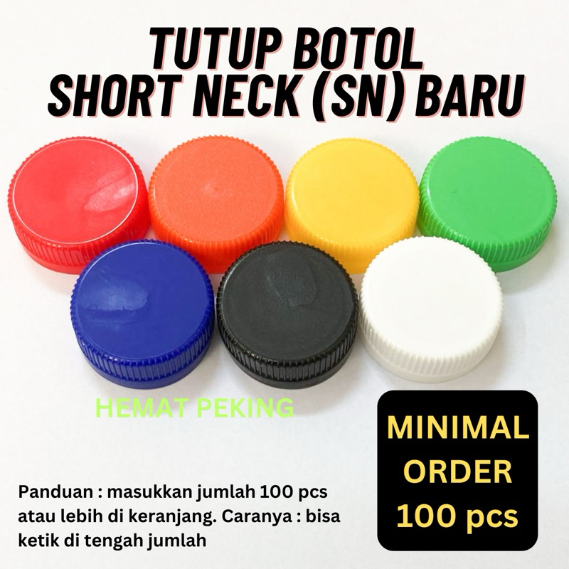 Jual Tutup Botol Plastik Sn Short Neck Almond Segel Shopee Indonesia