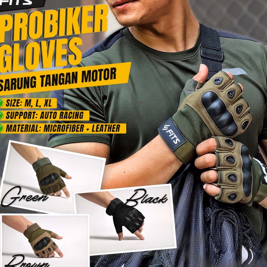 Jual Best Seller FITS Probiker Sarung Tangan Motor Glove Motor Sepeda