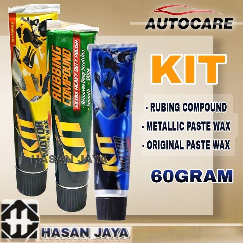 Jual Kit Rubbing Compound 60gr Kit Metallic Original Paste Wax