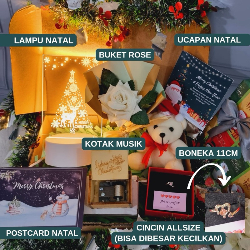 Jual Kado Natal Kotak Musik Hampers Natal Cewek Hadiah Christmas