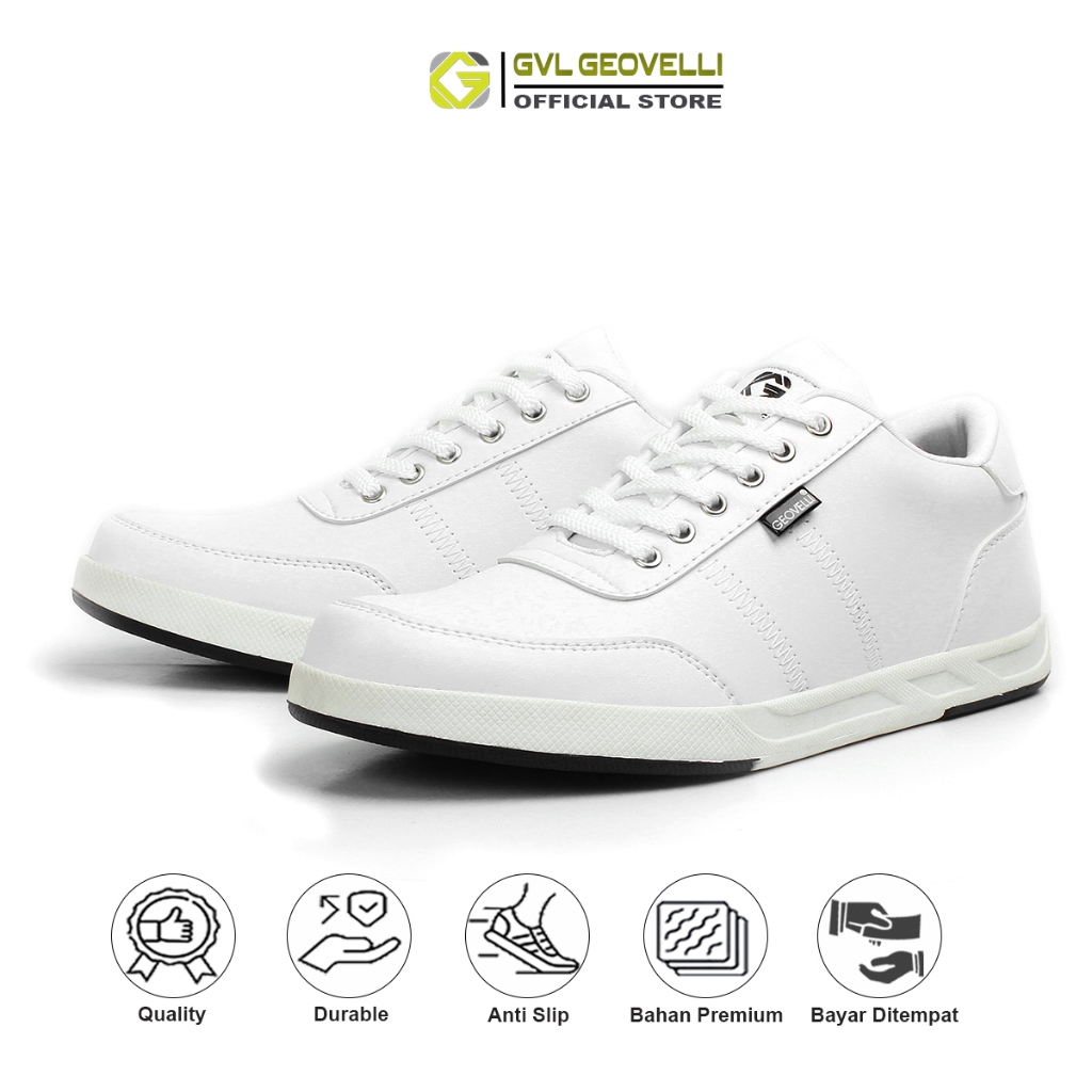 Jual GVL Geovelli G3108 Naviggate Sepatu Sneakers Putih Pria Putih