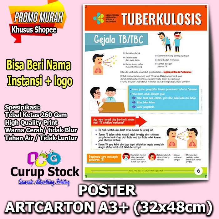 Jual POSTER KESEHATAN TUBERKULOSIS TB TBC Shopee Indonesia