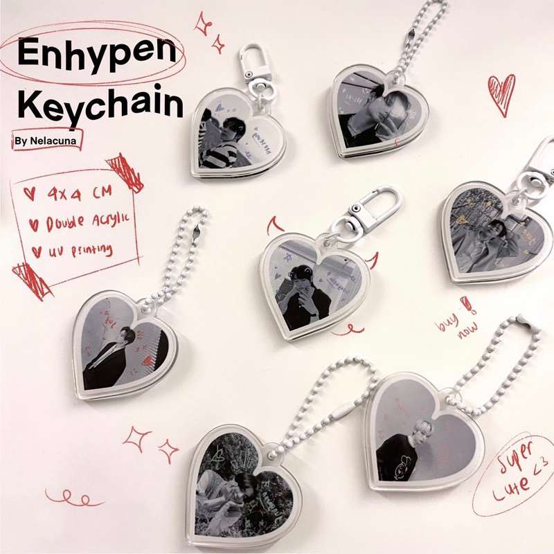 Jual NEW ENHYPEN LOVE KEYRING Keychain Gantungan Kunci Acrylic