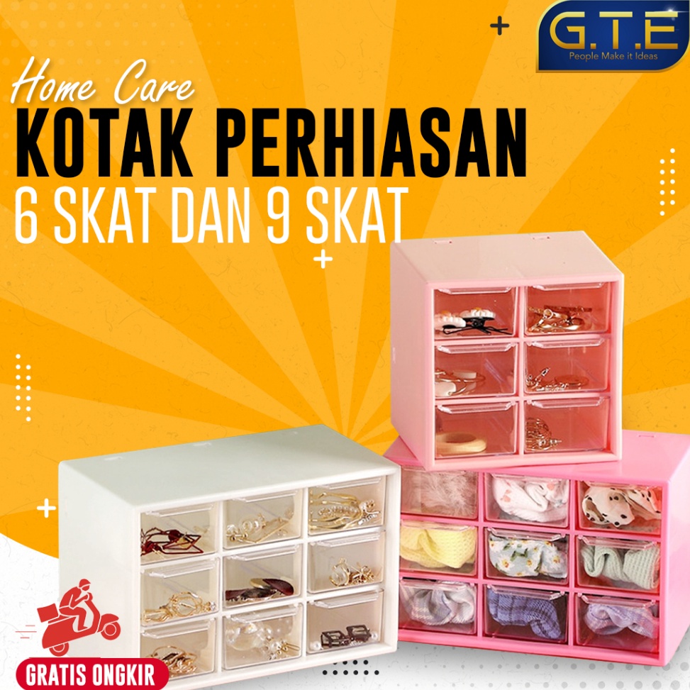 Jual Instan Gte Kotak Laci Mini Serbaguna Jiugongge Storage Box