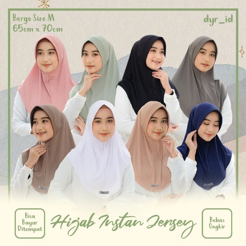 Jual Hijab Bergo Hamidah Size M 50 Warna By DELOVA Jilbab Kerudung