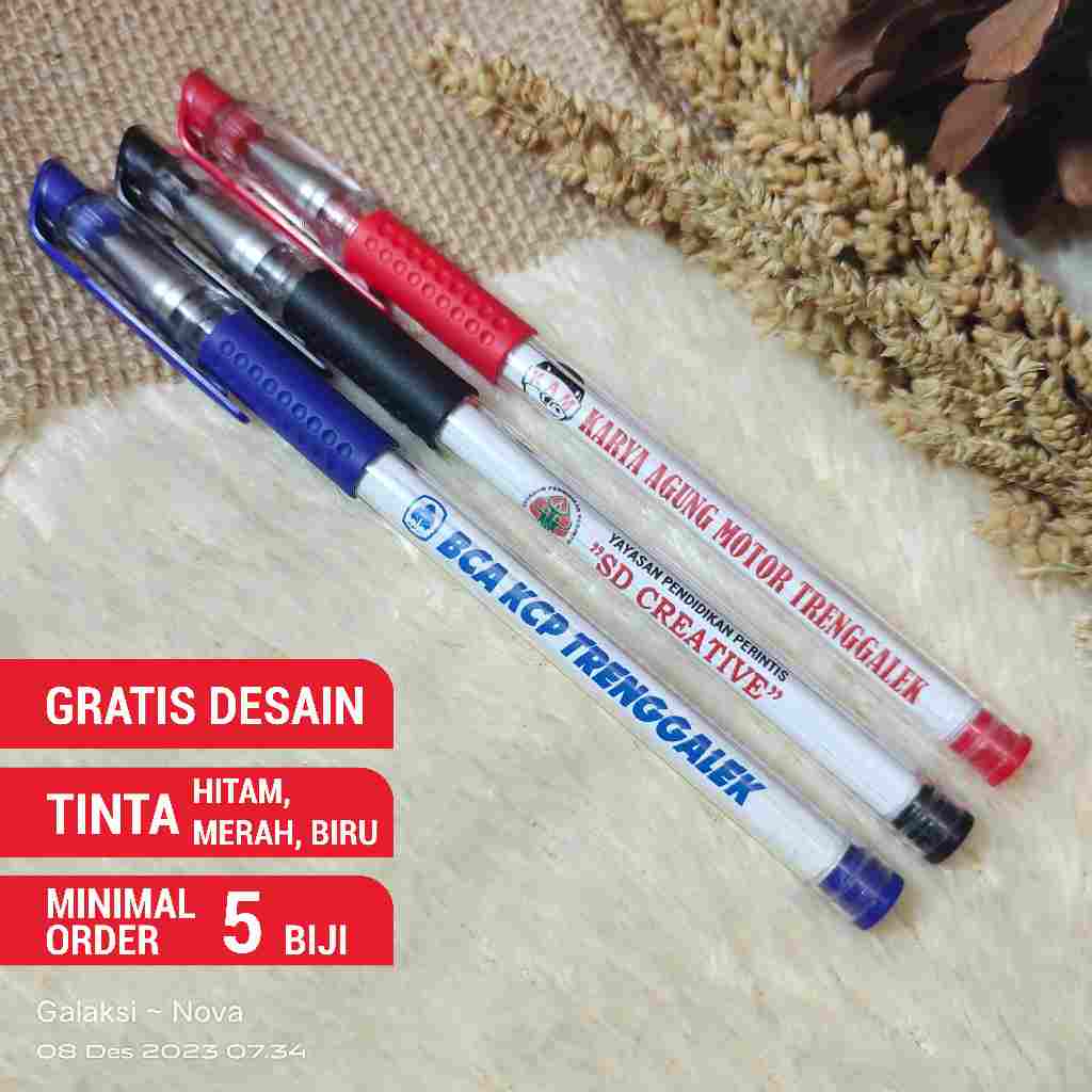 Jual Pulpen Promosi Souvenir Ekonomis Free Desain Pulpen Custom