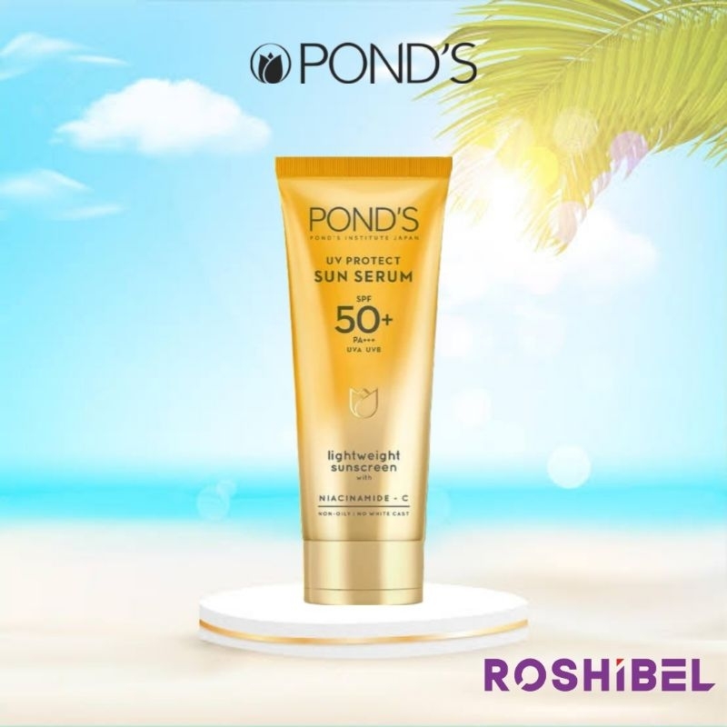 Jual ROSHIBEL Ponds UV Protect Sun Serum SPF 50 PA Lightweight