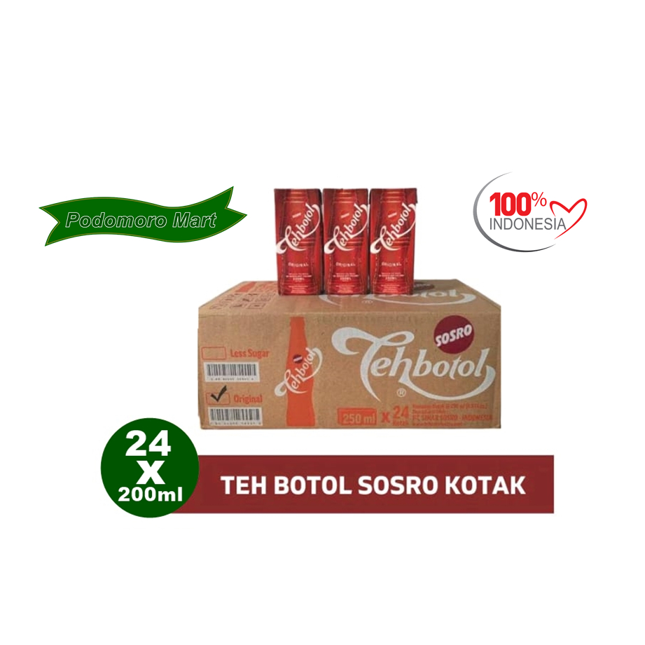 Jual Teh Botol Sosro Original Kemasan Kotak 200ml 250ml Shopee