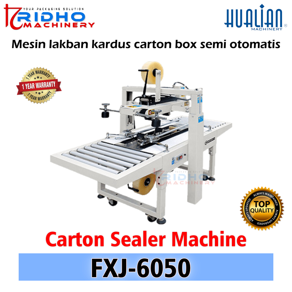 Jual Mesin Lakban Kardus Semi Otomatis Carton Sealer Fxj Hualian