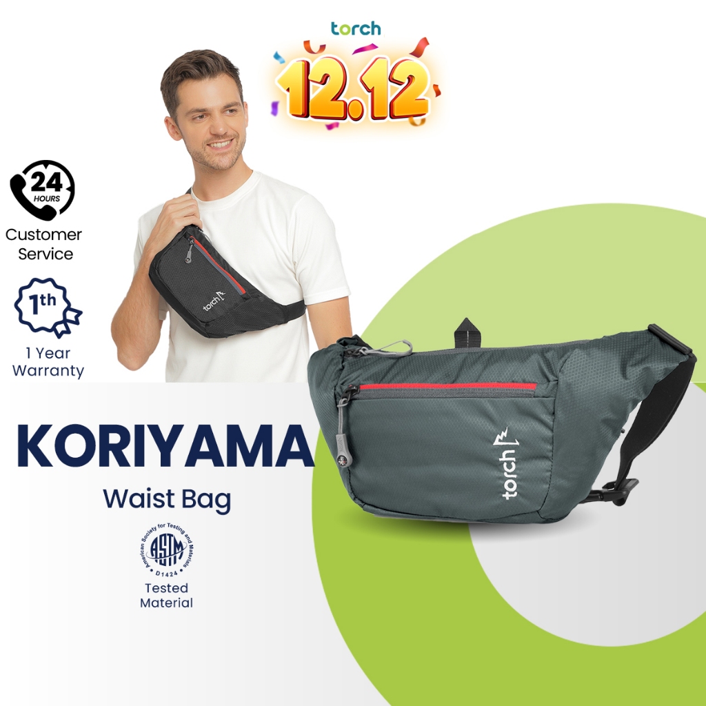 Jual Torch Koriyama Tas Pinggang Selempang Konser Ringan Anti Air Pria